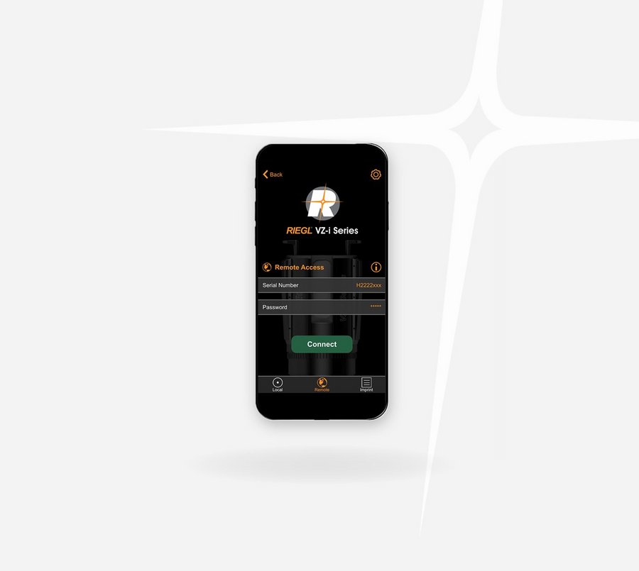 RIEGL Software: VZ-i Series App <em>RIEGL</em> Software: VZ-i Series App