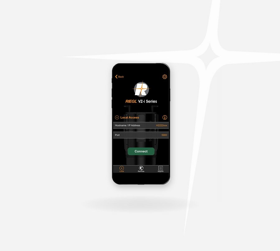 RIEGL Software: VZ-i Series App <em>RIEGL</em> Software: VZ-i Series App